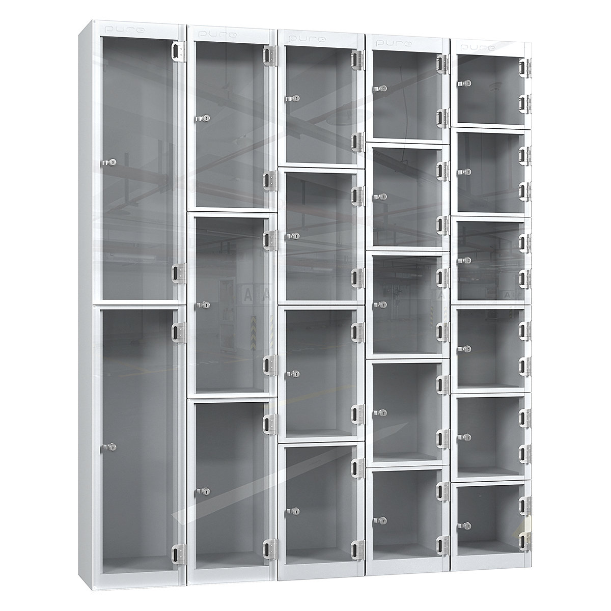 Pure Crystal Clear View Locker | Pearl Silver Carcass