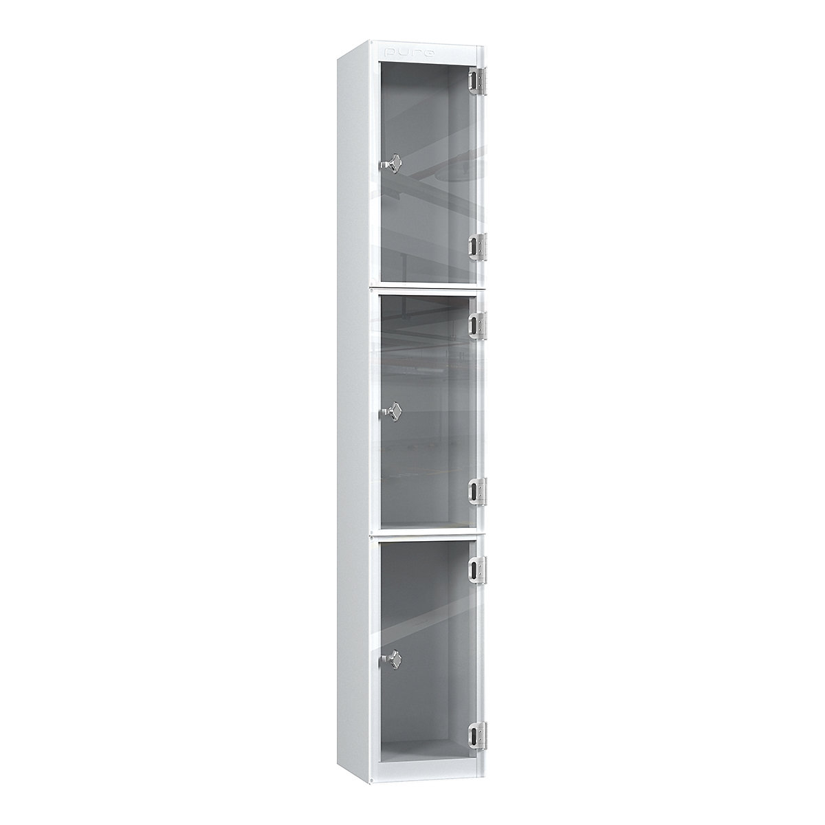 Pure Crystal Clear View Locker | Pearl Silver Carcass