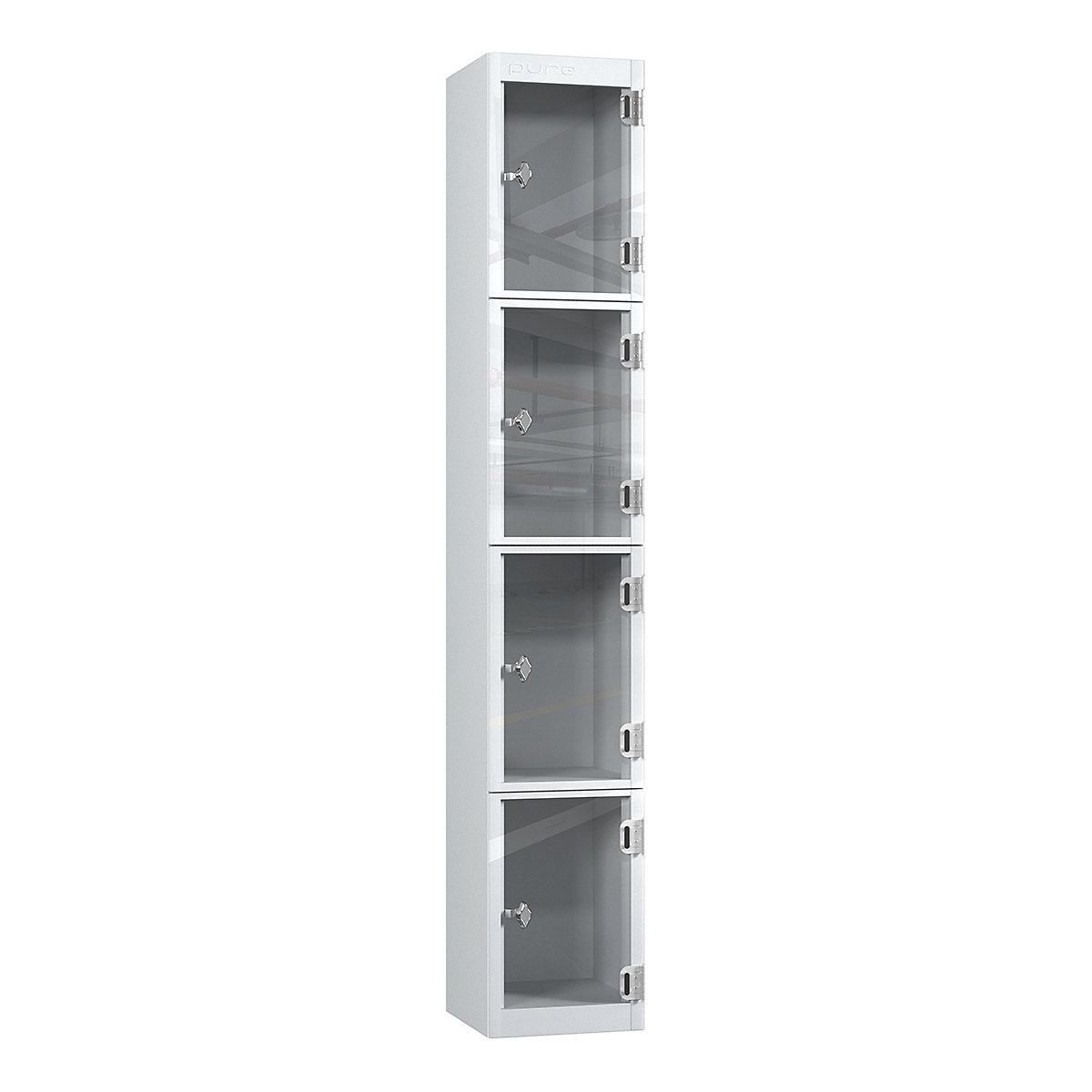 Pure Crystal Clear View Locker | Pearl Silver Carcass