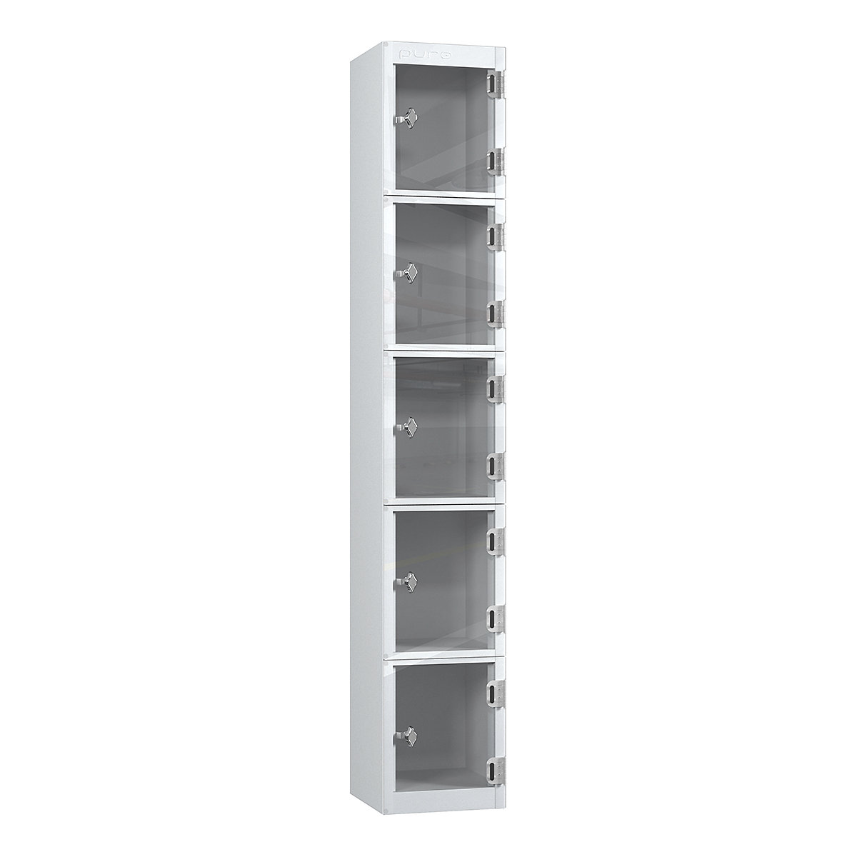 Pure Crystal Clear View Locker | Pearl Silver Carcass