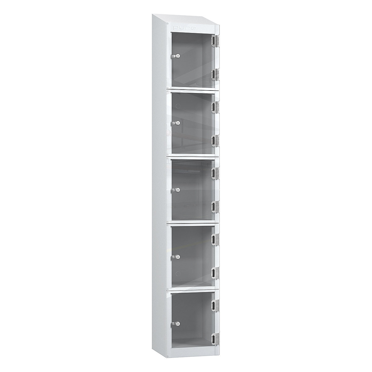 Pure Crystal Clear View Locker | Pearl Silver Carcass