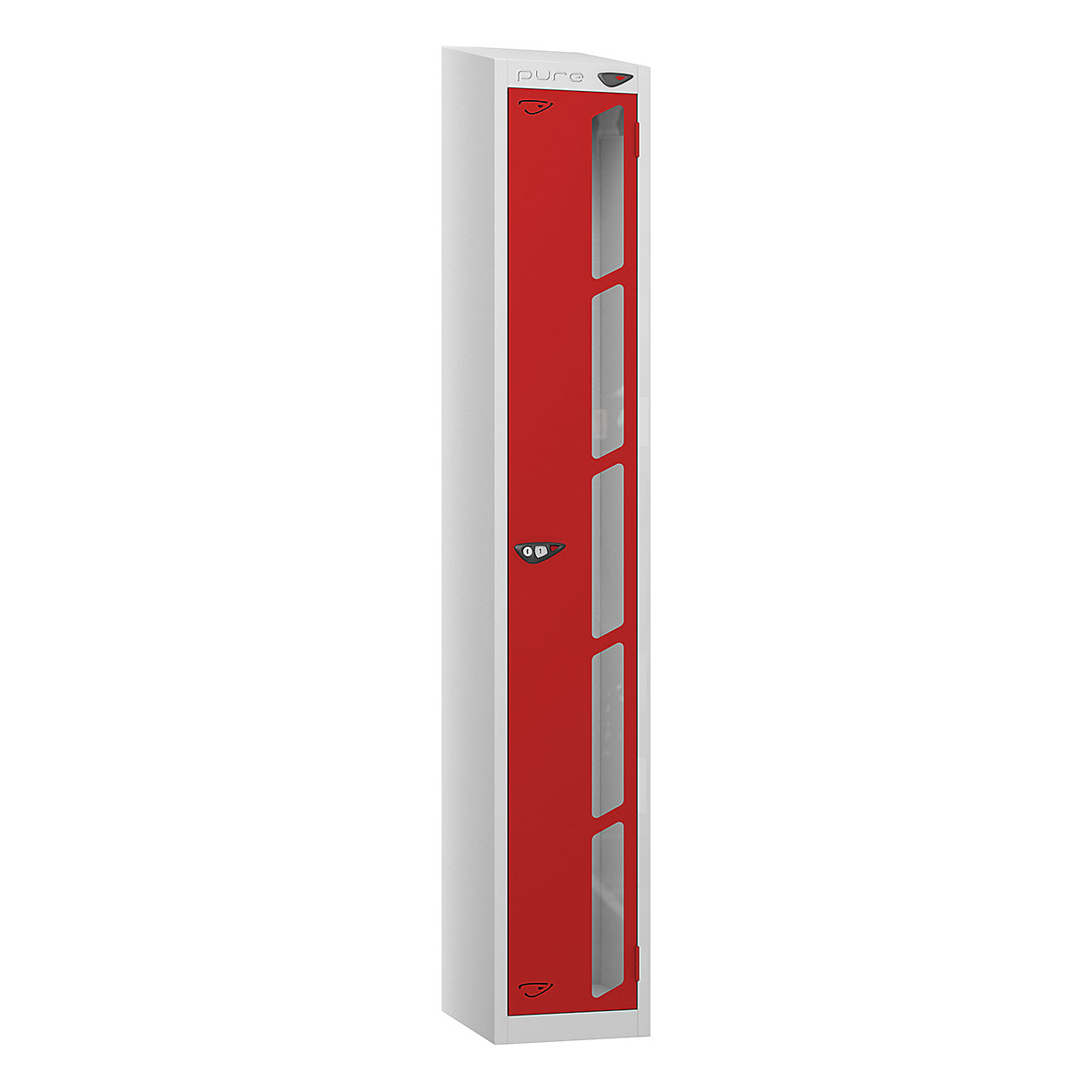 Pure Prime Sloping Top Vision Panel Locker | Pearl Silver Bioshell | Carbon Zero Manufactured