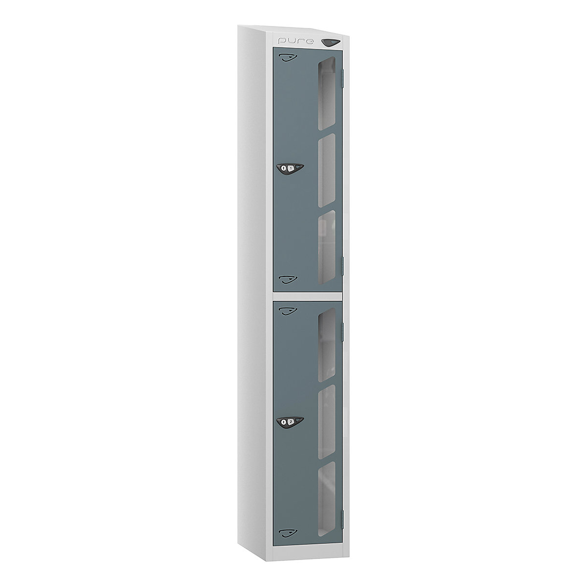 Pure Prime Sloping Top Vision Panel Locker | Pearl Silver Bioshell | Carbon Zero Manufactured