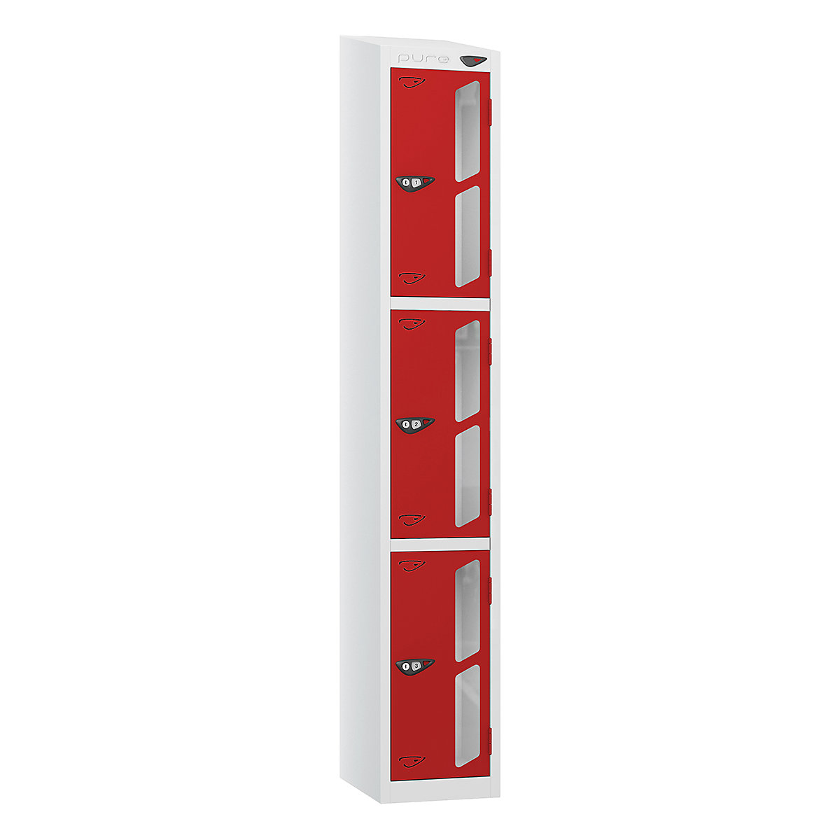 Pure Prime Sloping Top Vision Panel Locker | Pearl Silver Bioshell | Carbon Zero Manufactured (Product illustration 5)-4