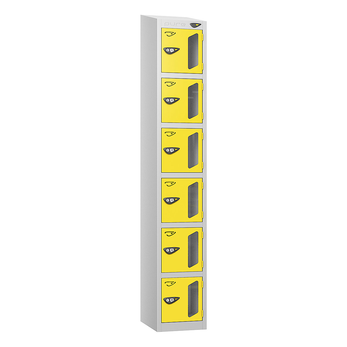 Pure Prime Sloping Top Vision Panel Locker | Pearl Silver Bioshell | Carbon Zero Manufactured