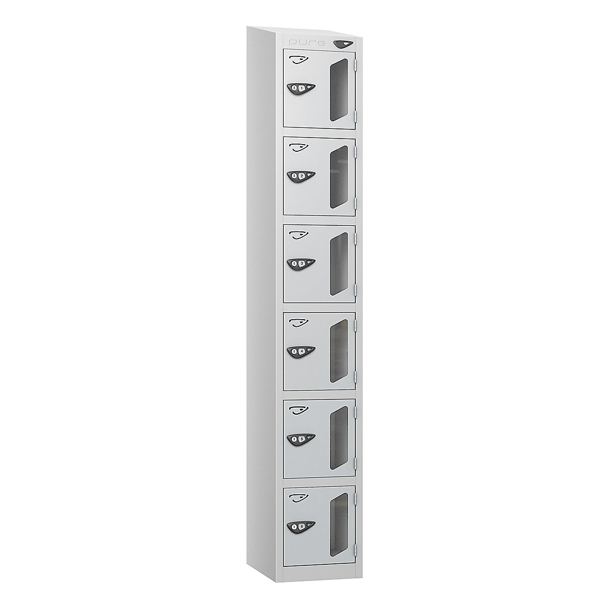 Pure Prime Sloping Top Vision Panel Locker | Pearl Silver Bioshell (Product illustration 9)-8