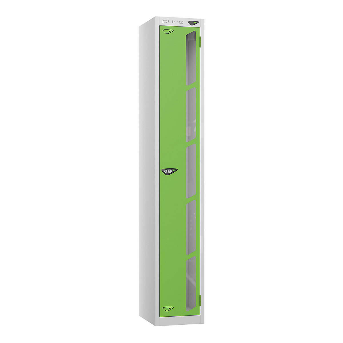 Pure Prime Vision Panel Lockers | Pearl Silver Bioshell | Carbon Zero Manufactured