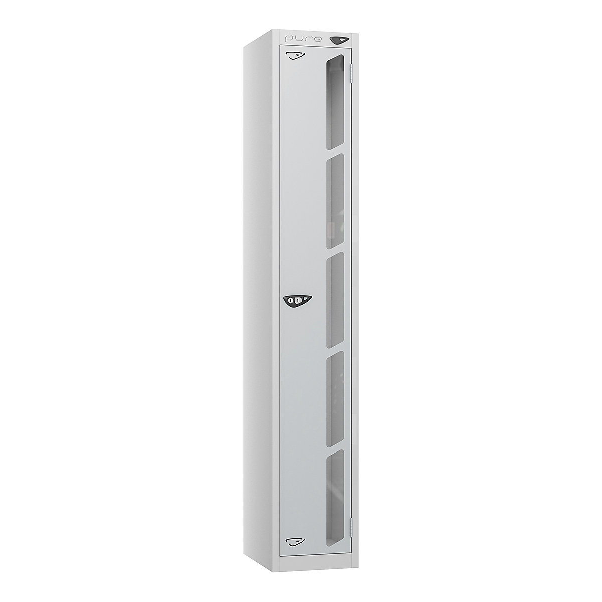 Pure Prime Vision Panel Lockers | Pearl Silver Bioshell | Carbon Zero Manufactured