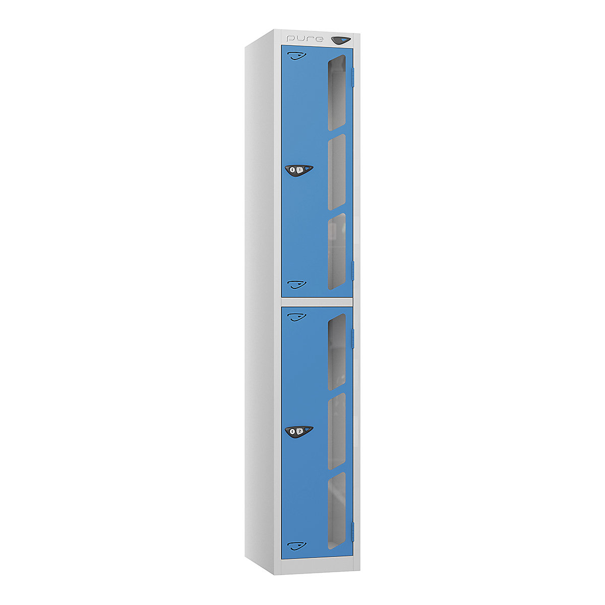 Pure Prime Vision Panel Lockers | Pearl Silver Bioshell | Carbon Zero Manufactured