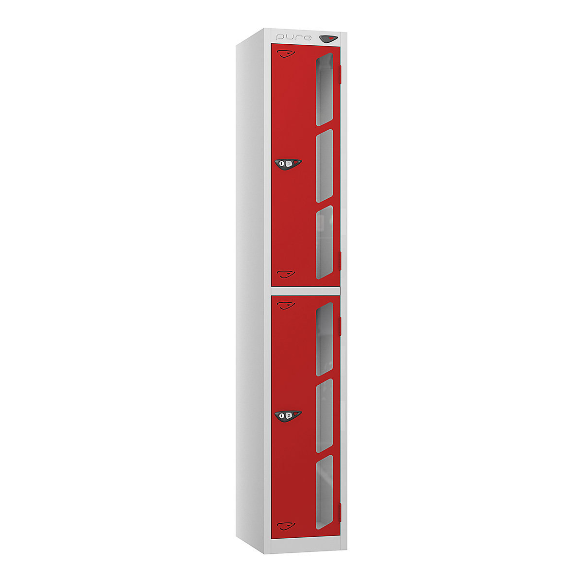 Pure Prime Vision Panel Lockers | Pearl Silver Bioshell | Carbon Zero Manufactured