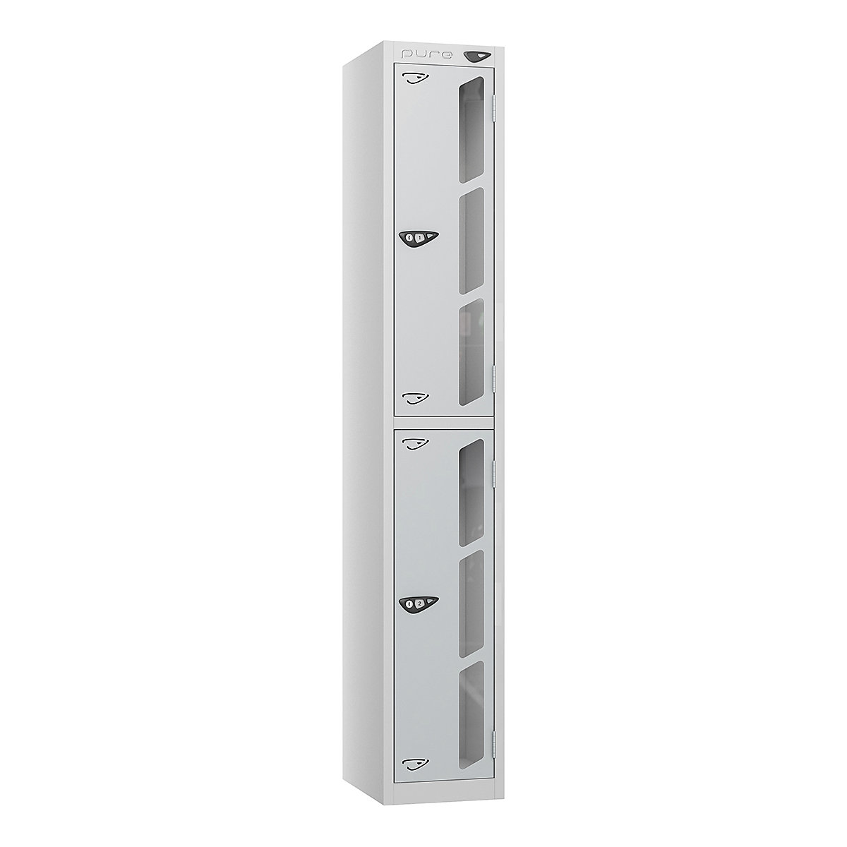 Pure Prime Vision Panel Lockers | Pearl Silver Bioshell | Carbon Zero Manufactured