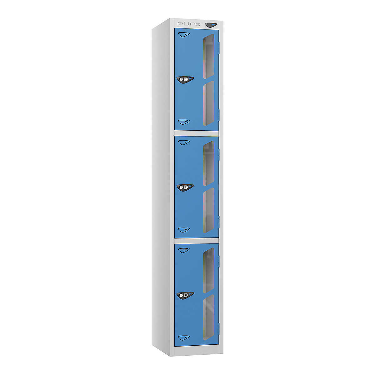 Pure Prime Vision Panel Lockers | Pearl Silver Bioshell | Carbon Zero Manufactured