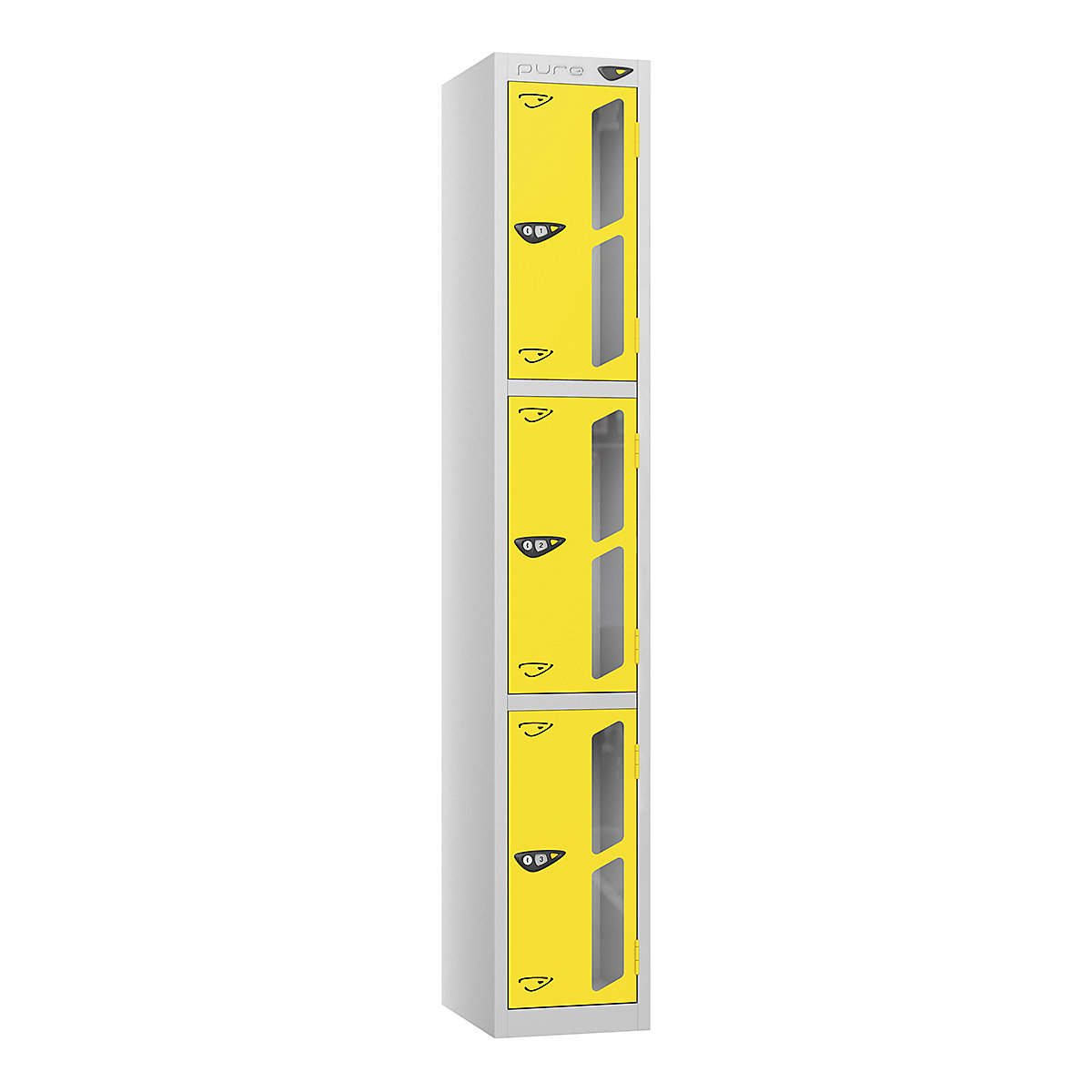 Pure Prime Vision Panel Lockers | Pearl Silver Bioshell | Carbon Zero Manufactured