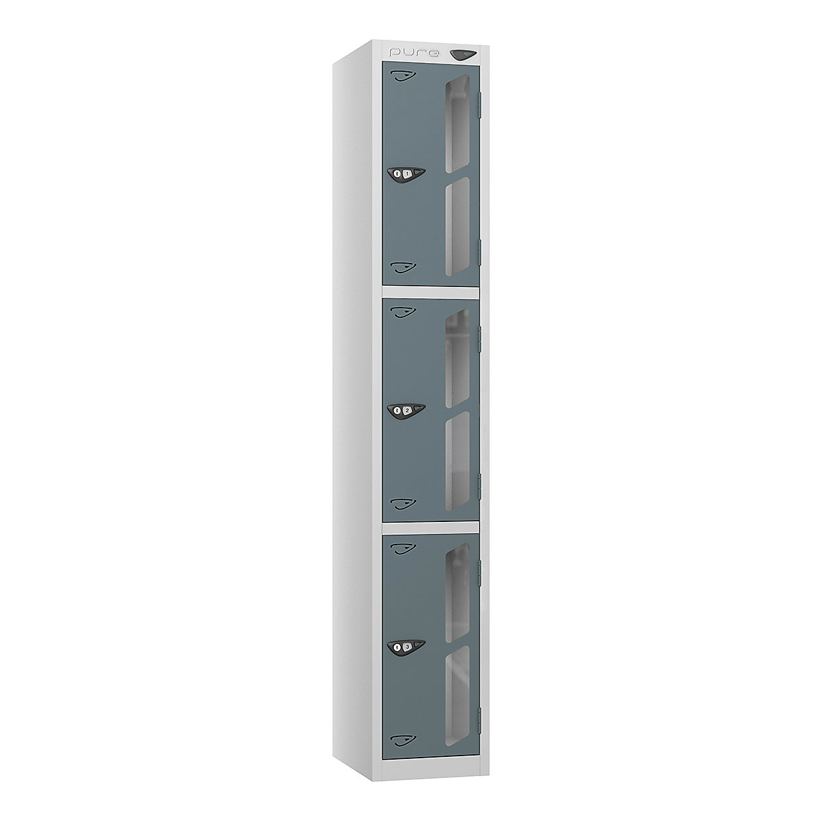 Pure Prime Vision Panel Lockers | Pearl Silver Bioshell | Carbon Zero Manufactured