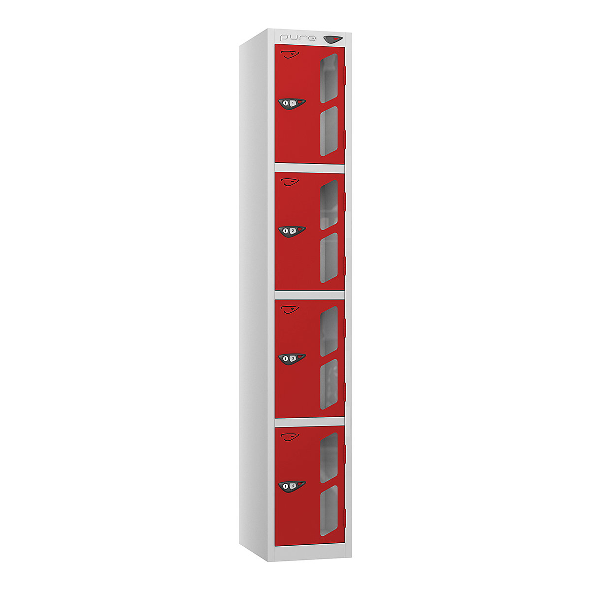 Pure Prime Vision Panel Lockers | Pearl Silver Bioshell | Carbon Zero Manufactured