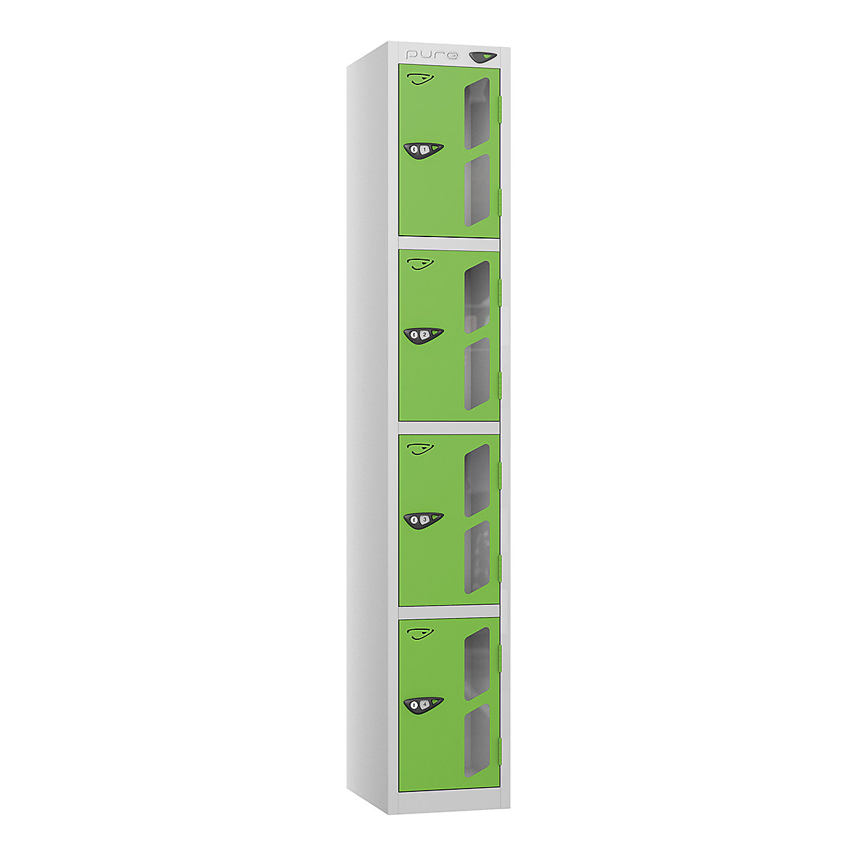 Pure Prime Vision Panel Lockers | Pearl Silver Bioshell | Carbon Zero Manufactured (Product illustration 6)-5