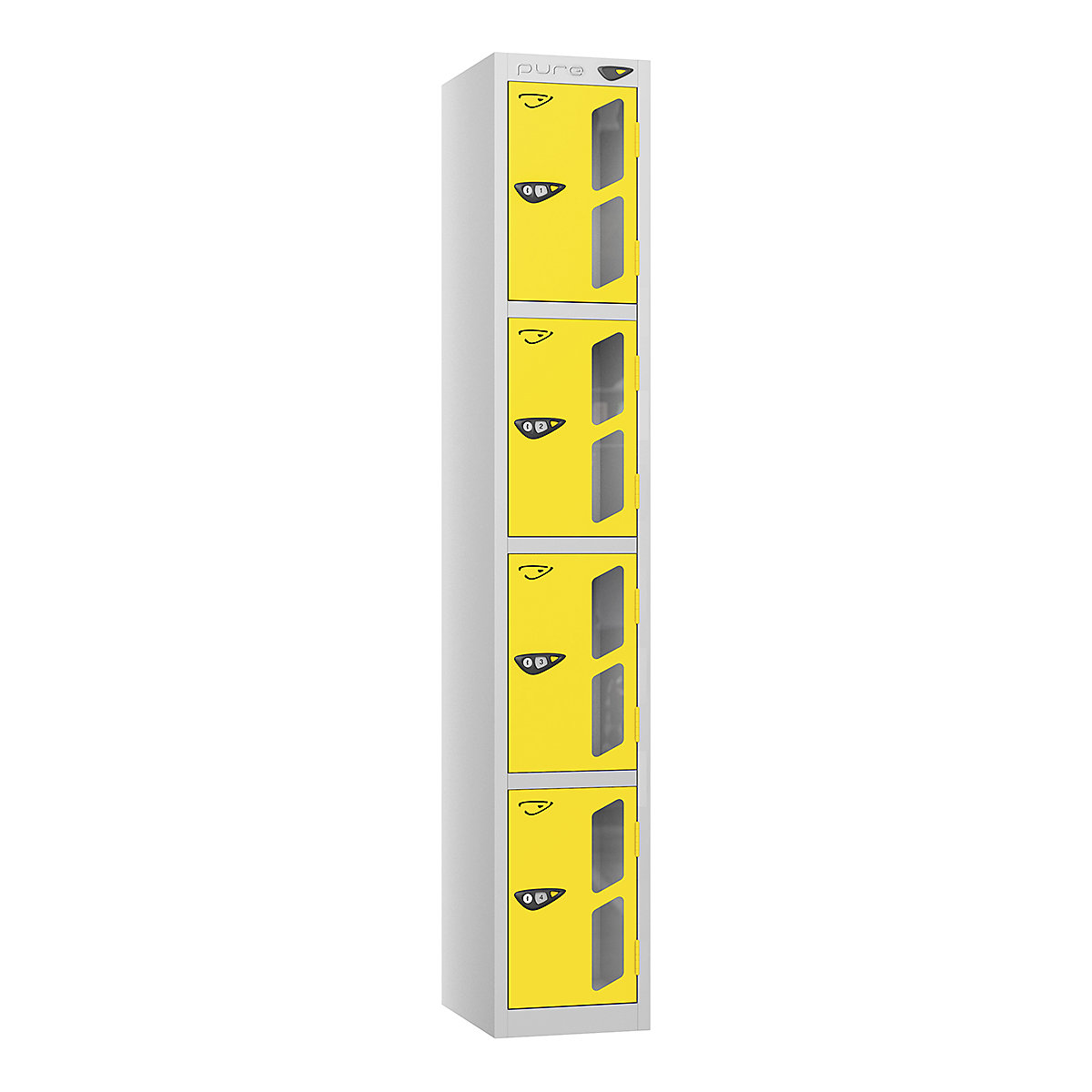 Pure Prime Vision Panel Lockers | Pearl Silver Bioshell | Carbon Zero Manufactured