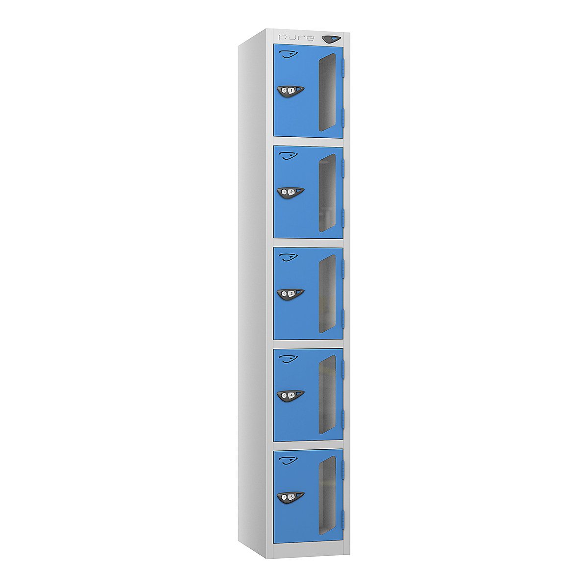 Pure Prime Vision Panel Lockers | Pearl Silver Bioshell | Carbon Zero Manufactured