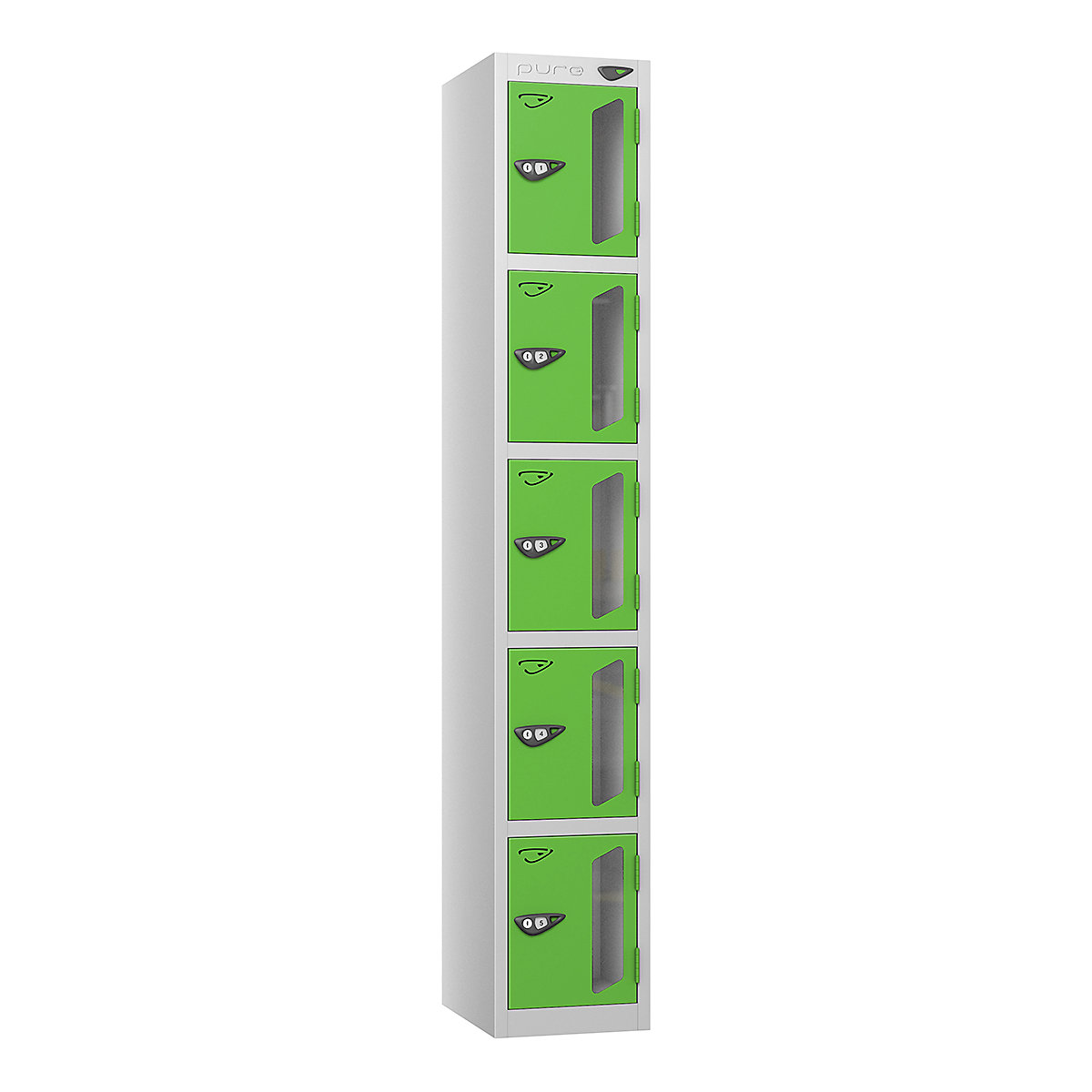 Pure Prime Vision Panel Lockers | Pearl Silver Bioshell | Carbon Zero Manufactured