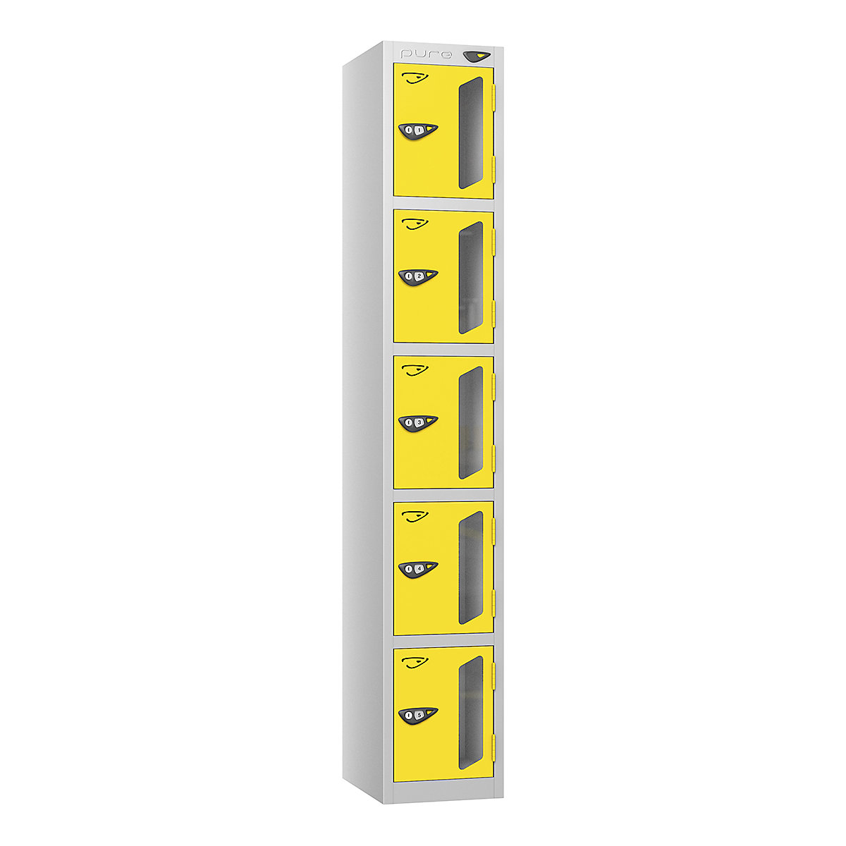 Pure Prime Vision Panel Lockers | Pearl Silver Bioshell | Carbon Zero Manufactured