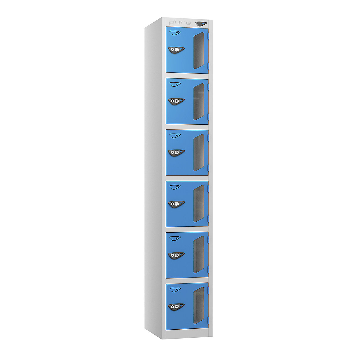 Pure Prime Vision Panel Lockers | Pearl Silver Bioshell | Carbon Zero Manufactured (Product illustration 2)-1