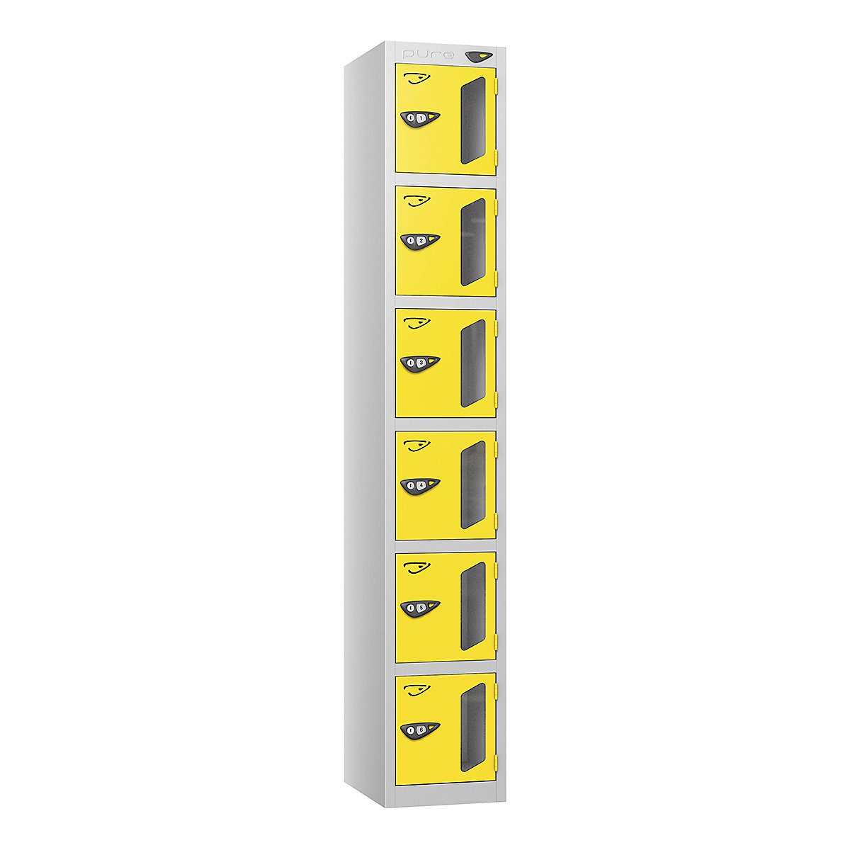 Pure Prime Vision Panel Lockers | Pearl Silver Bioshell | Carbon Zero Manufactured