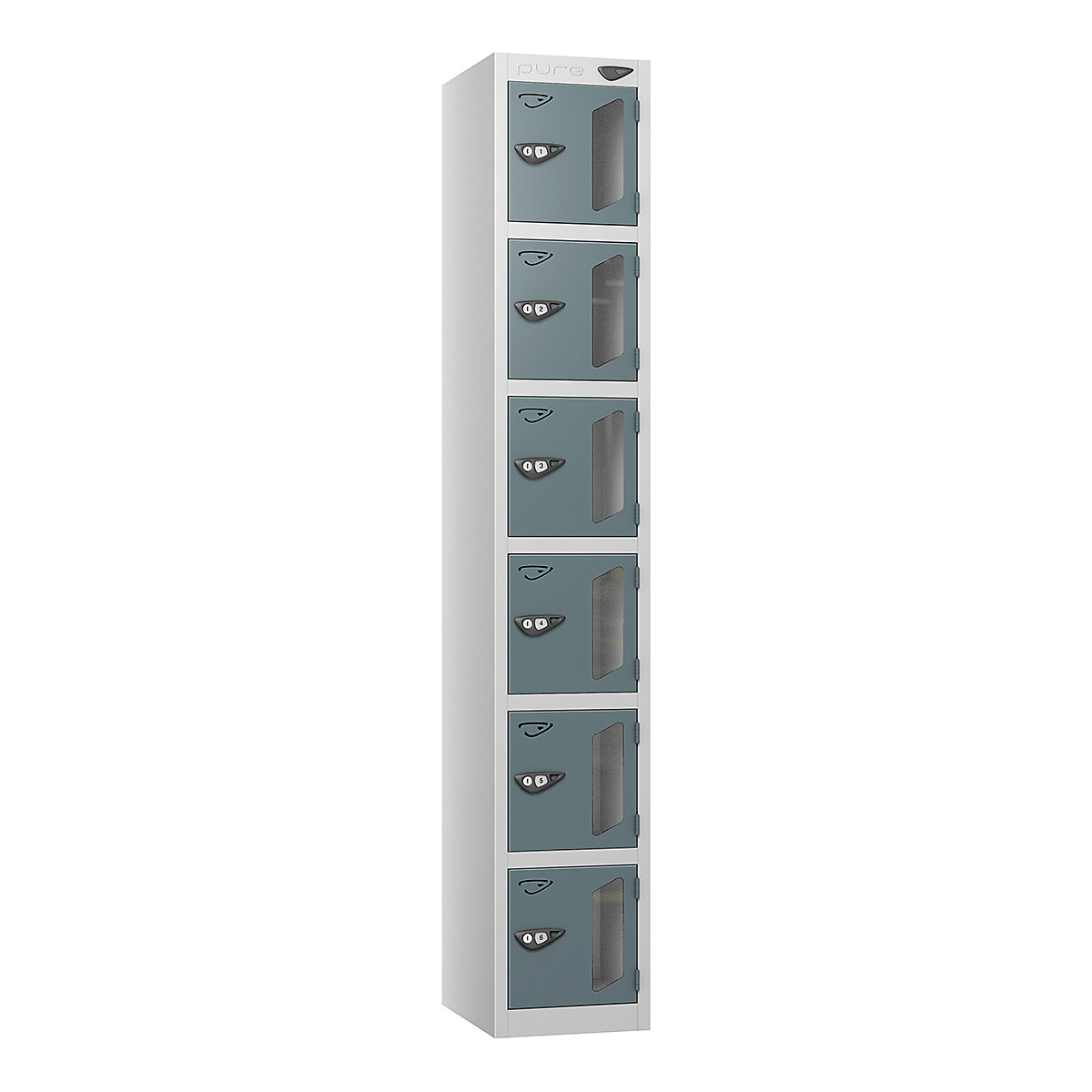 Pure Prime Vision Panel Lockers | Pearl Silver Bioshell | Carbon Zero Manufactured