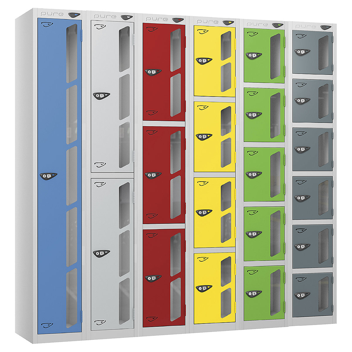 Pure Prime Vision Panel Lockers | Pearl Silver Bioshell (Product illustration 2)-1