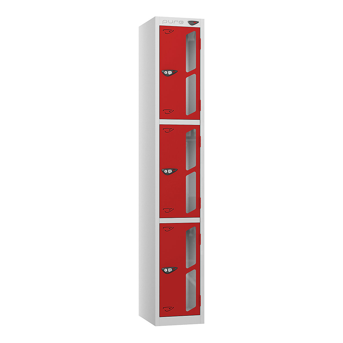 Pure Prime Vision Panel Lockers | Pearl Silver Bioshell