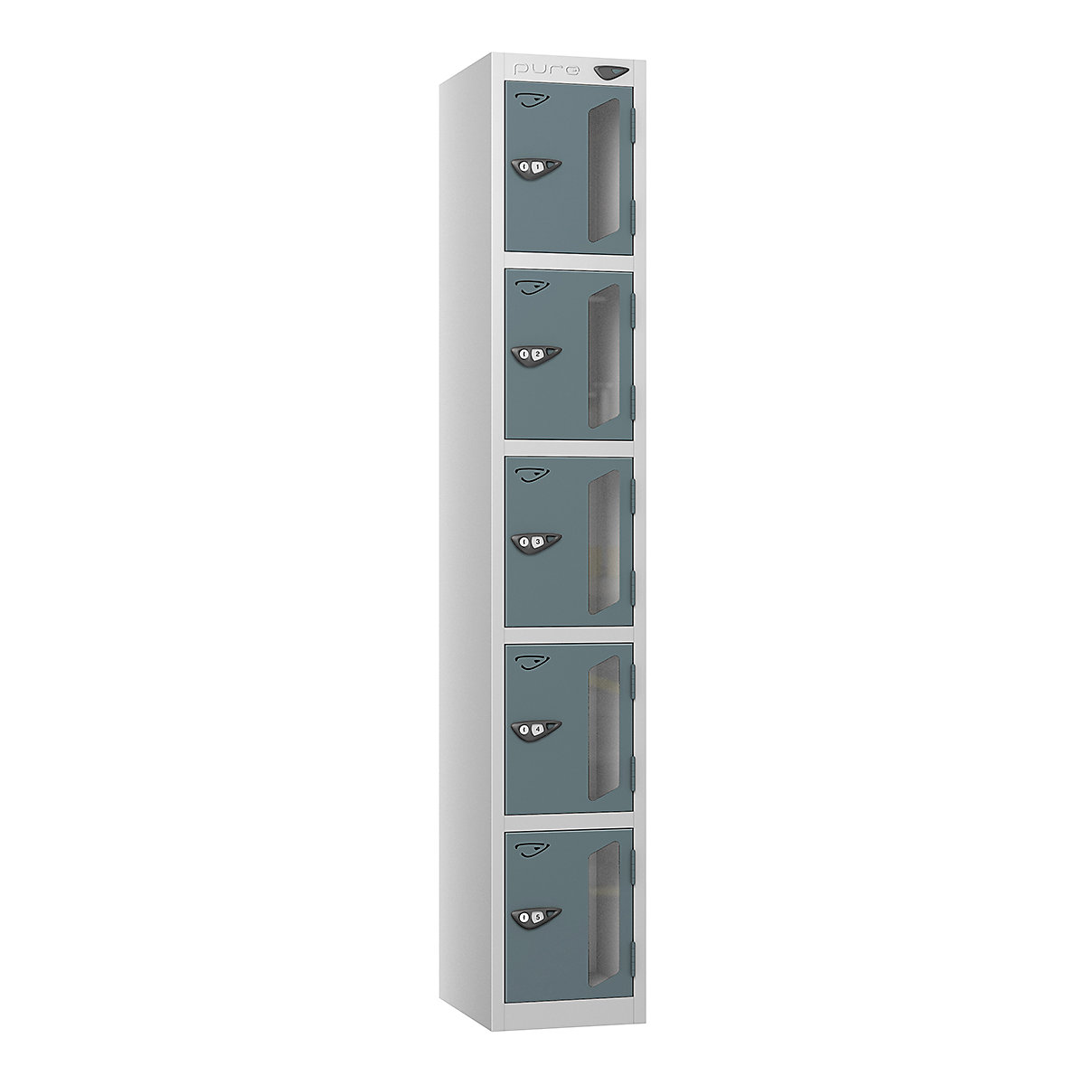 Pure Prime Vision Panel Lockers | Pearl Silver Bioshell
