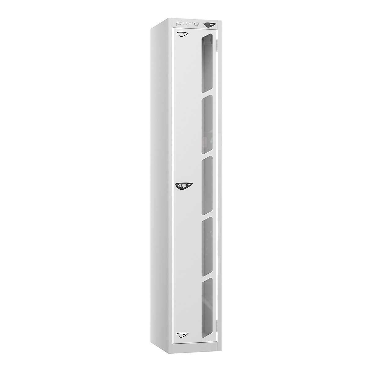 Pure Style Vision Panel Lockers | Pearl Silver Bioshell | Carbon Zero Manufactured