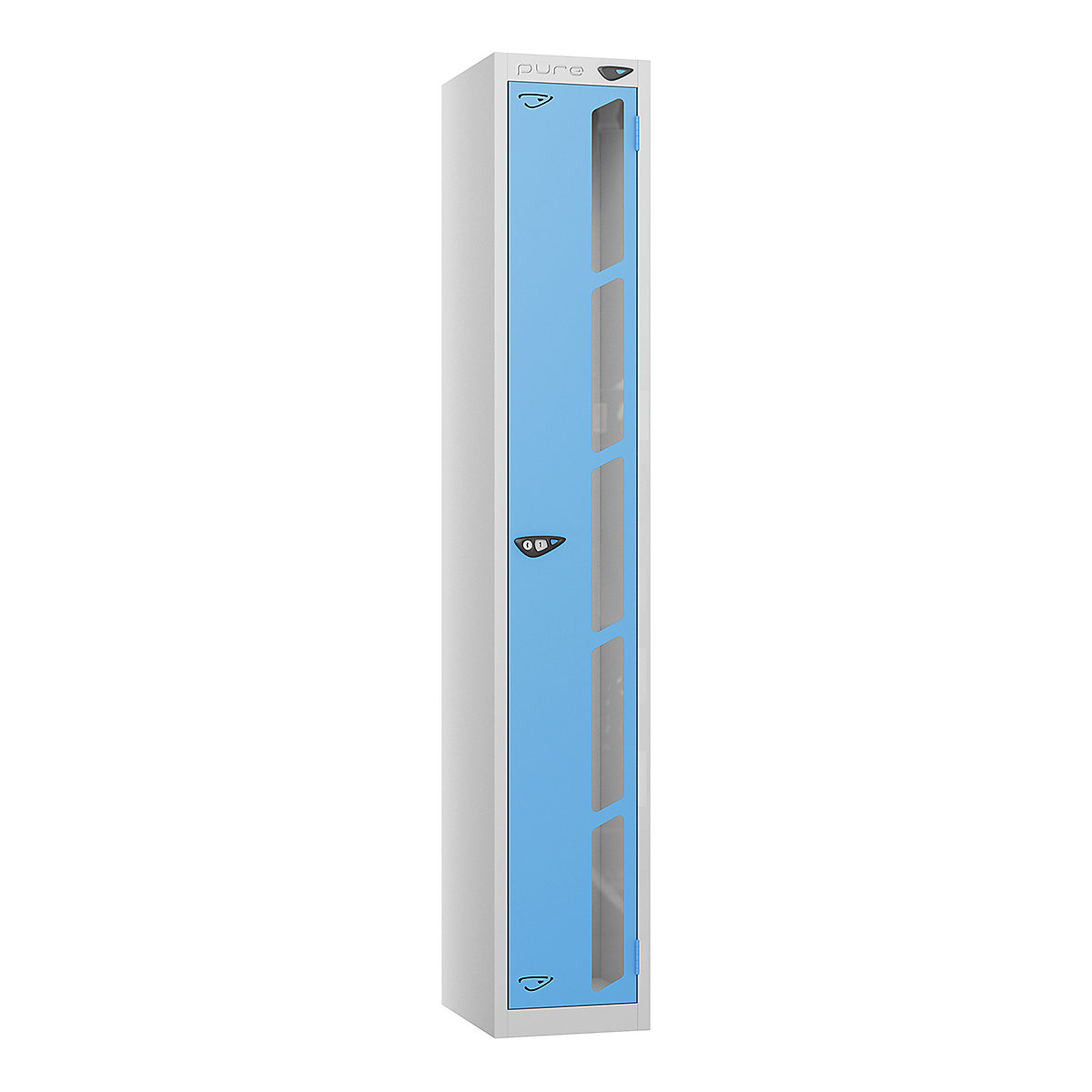 Pure Style Vision Panel Lockers | Pearl Silver Bioshell | Carbon Zero Manufactured (Product illustration 3)-2