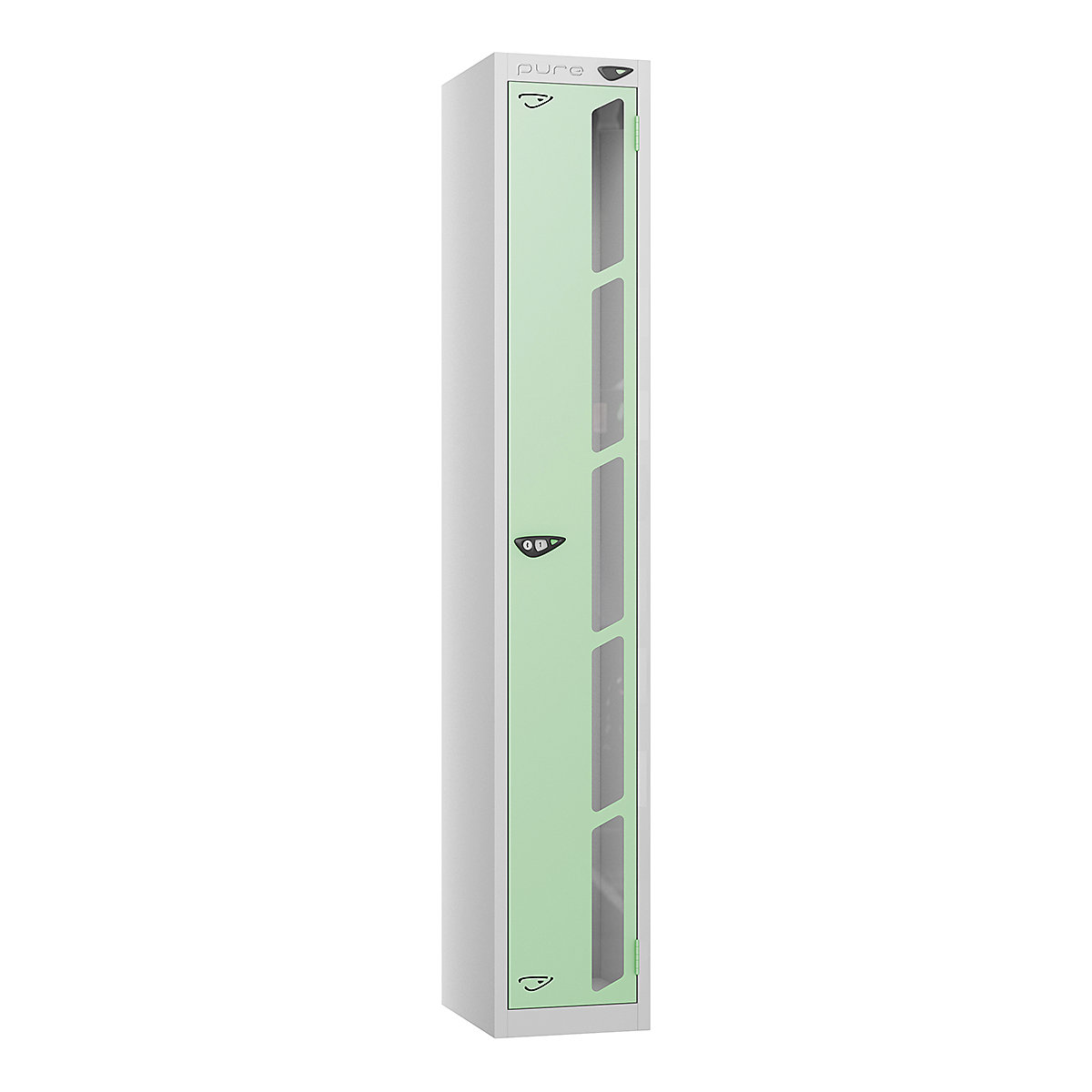 Pure Style Vision Panel Lockers | Pearl Silver Bioshell | Carbon Zero Manufactured