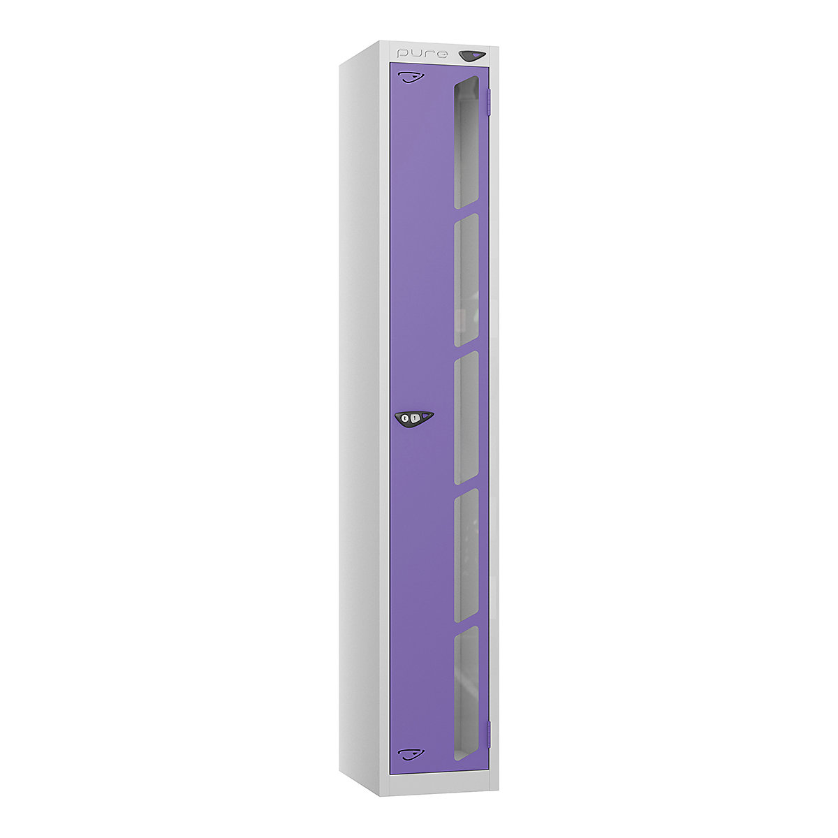 Pure Style Vision Panel Lockers | Pearl Silver Bioshell | Carbon Zero Manufactured