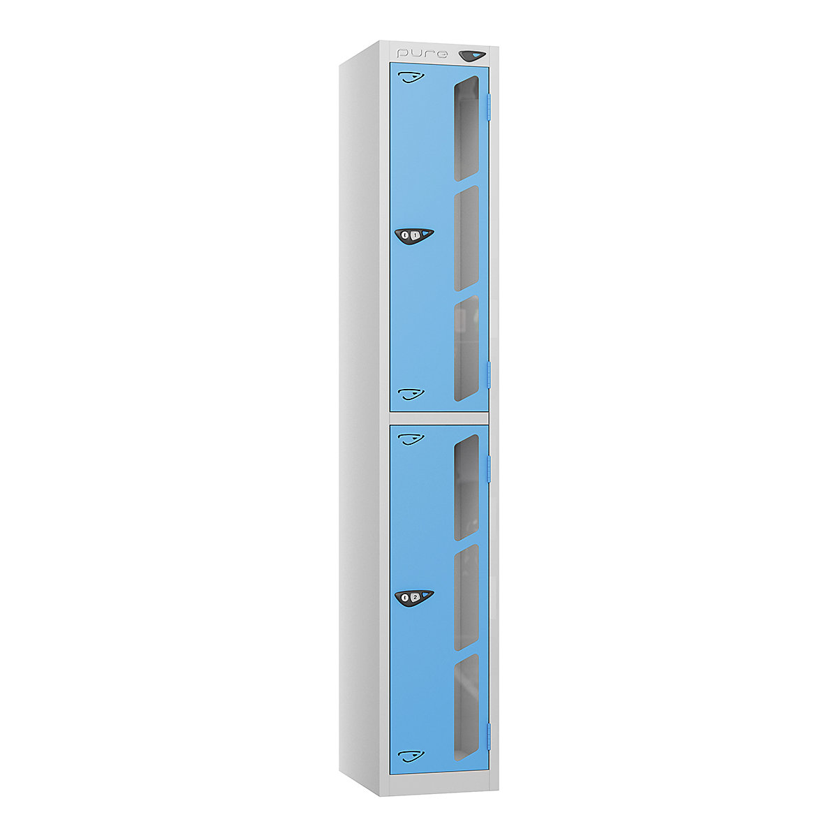 Pure Style Vision Panel Lockers | Pearl Silver Bioshell | Carbon Zero Manufactured