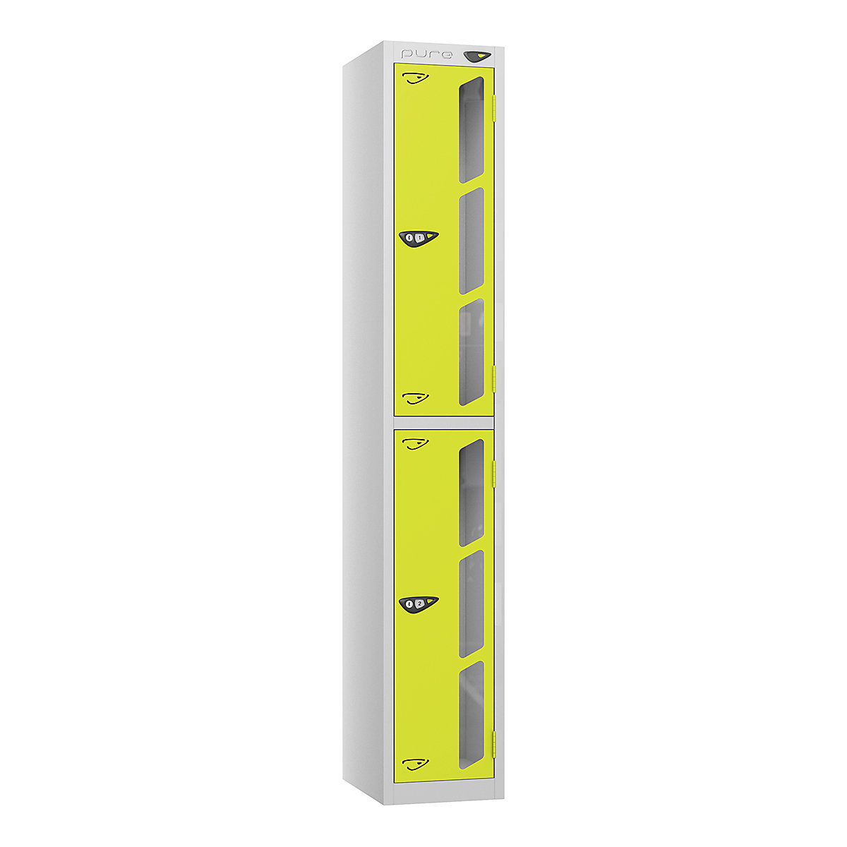 Pure Style Vision Panel Lockers | Pearl Silver Bioshell | Carbon Zero Manufactured