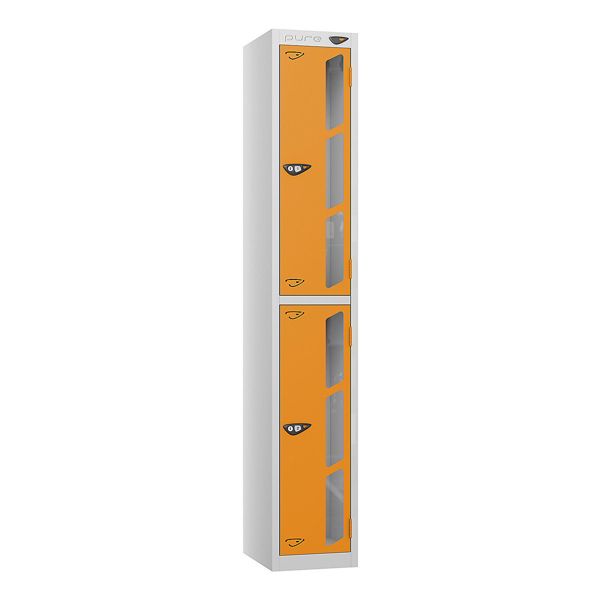 Pure Style Vision Panel Lockers | Pearl Silver Bioshell | Carbon Zero Manufactured (Product illustration 4)-3