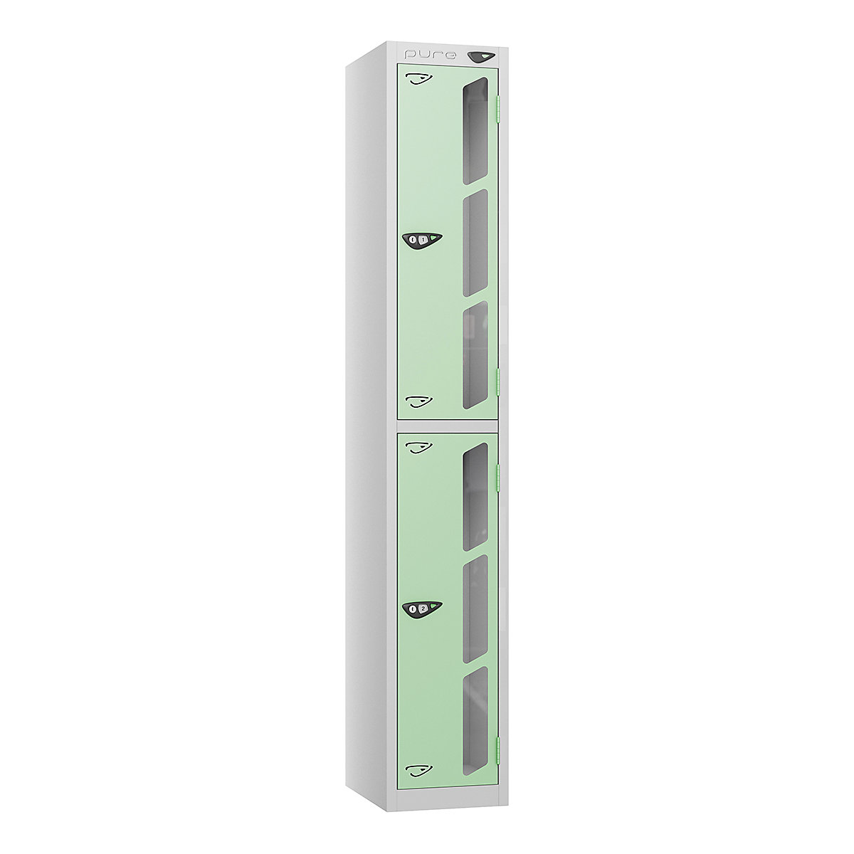 Pure Style Vision Panel Lockers | Pearl Silver Bioshell | Carbon Zero Manufactured