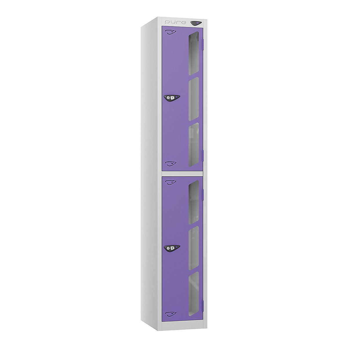 Pure Style Vision Panel Lockers | Pearl Silver Bioshell | Carbon Zero Manufactured