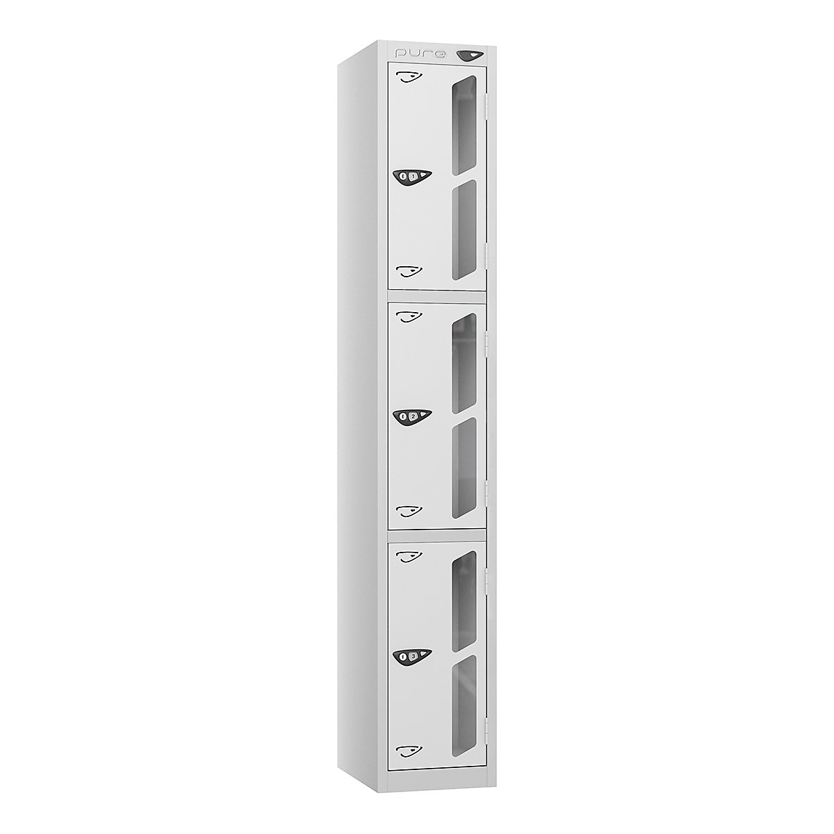 Pure Style Vision Panel Lockers | Pearl Silver Bioshell | Carbon Zero Manufactured