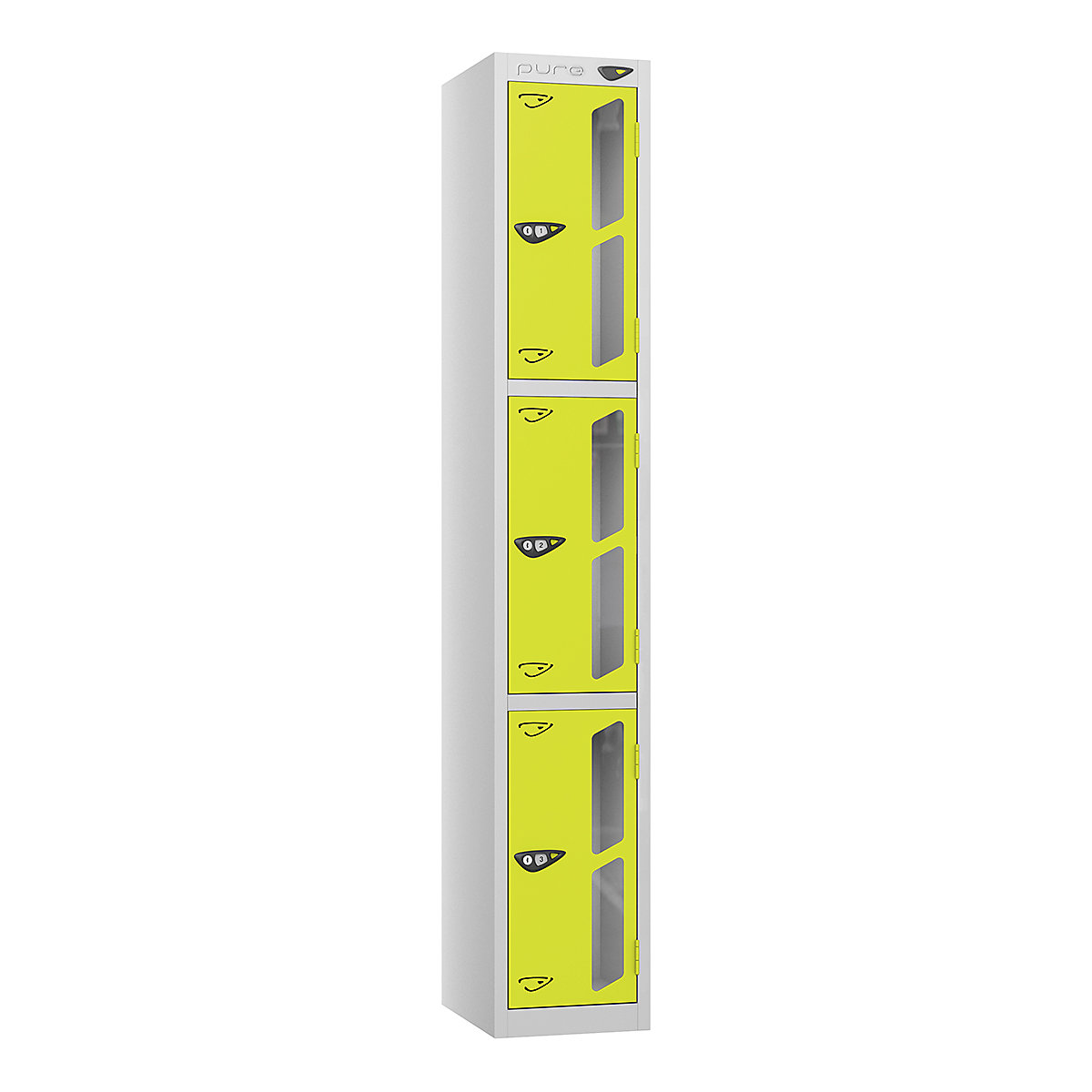 Pure Style Vision Panel Lockers | Pearl Silver Bioshell | Carbon Zero Manufactured