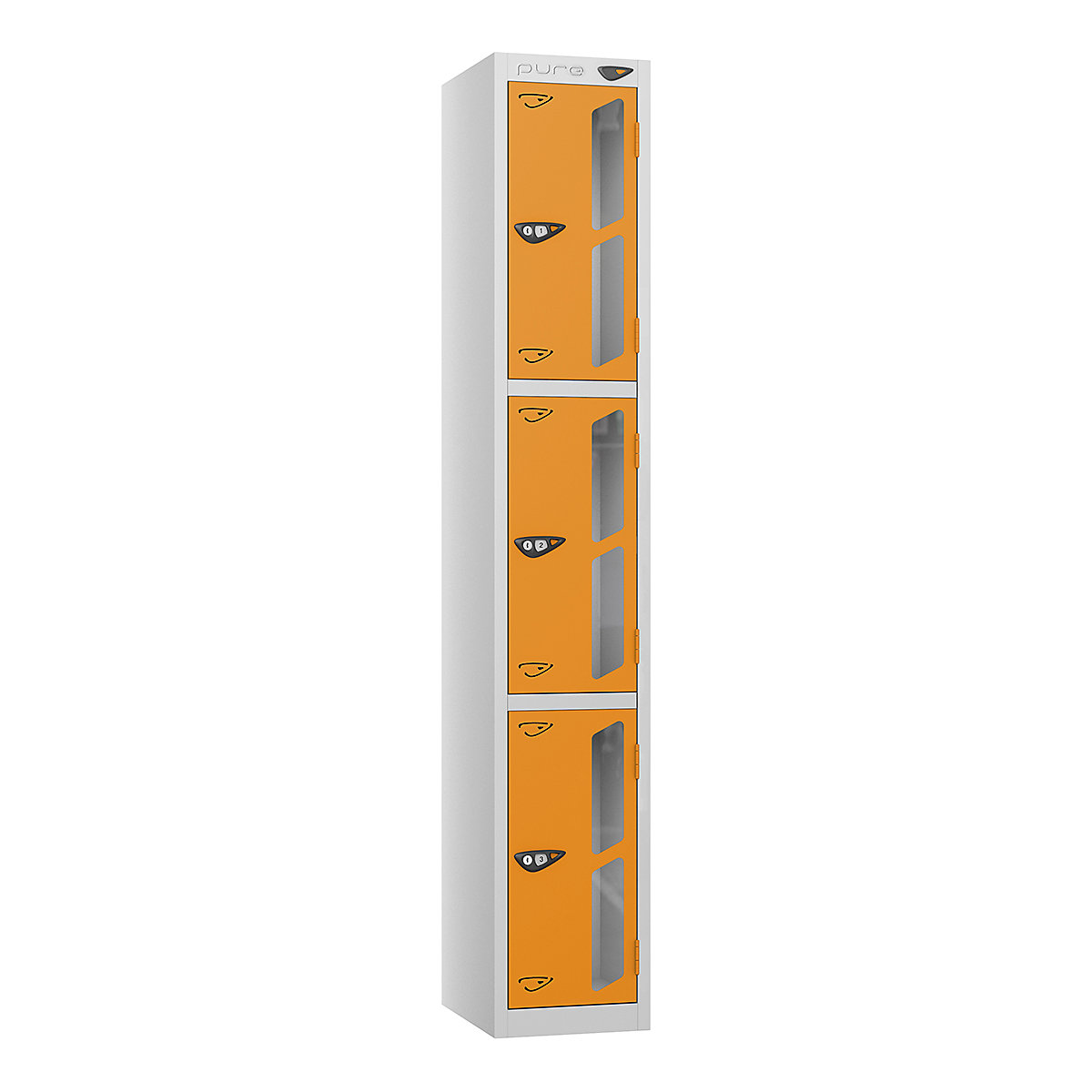 Pure Style Vision Panel Lockers | Pearl Silver Bioshell | Carbon Zero Manufactured