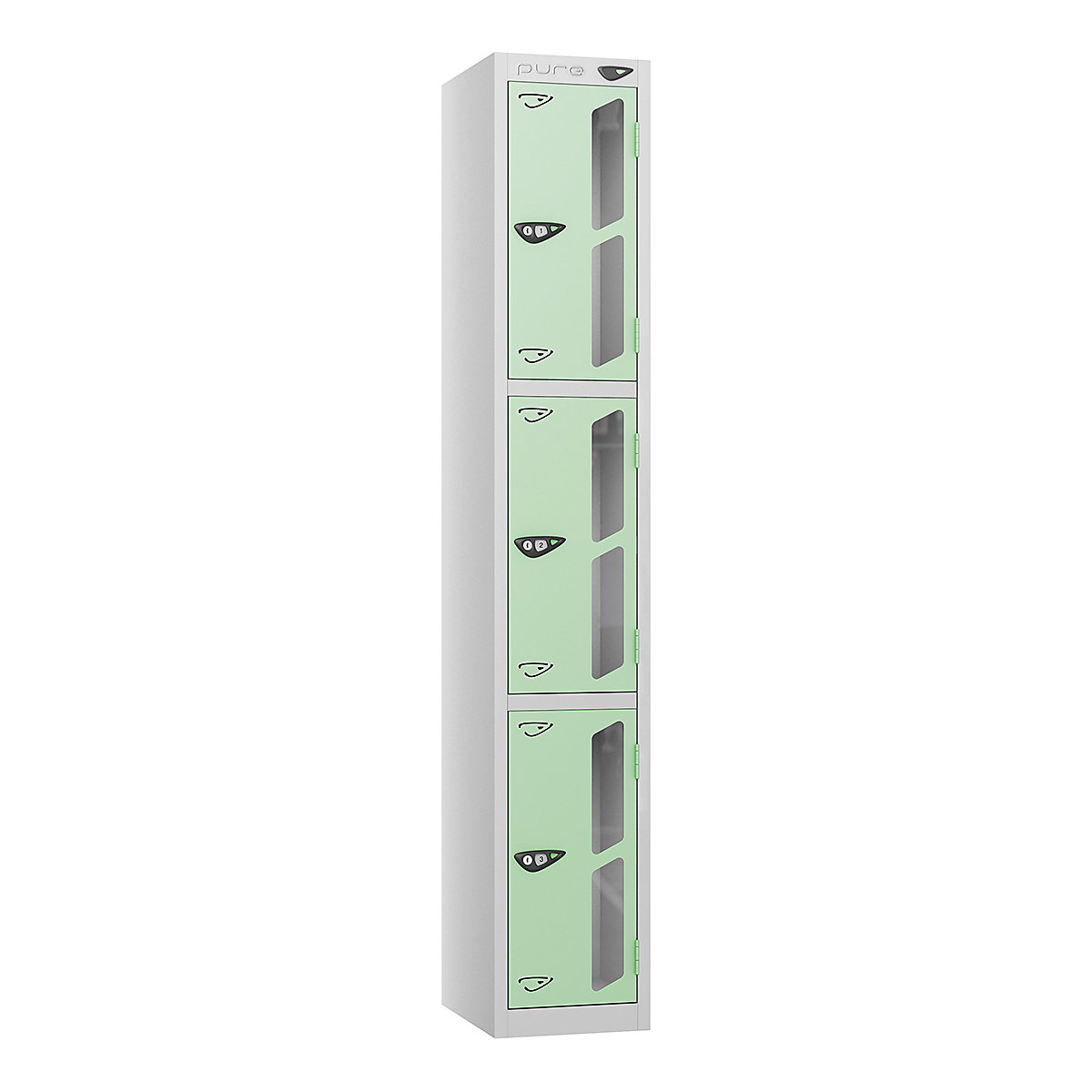 Pure Style Vision Panel Lockers | Pearl Silver Bioshell | Carbon Zero Manufactured (Product illustration 5)-4