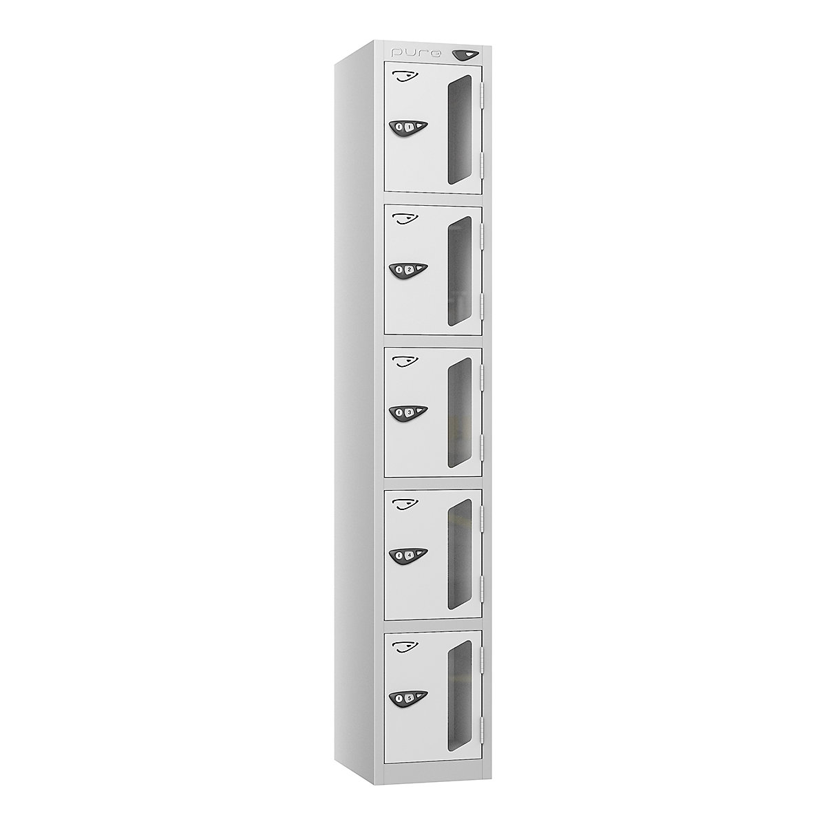 Pure Style Vision Panel Lockers | Pearl Silver Bioshell | Carbon Zero Manufactured