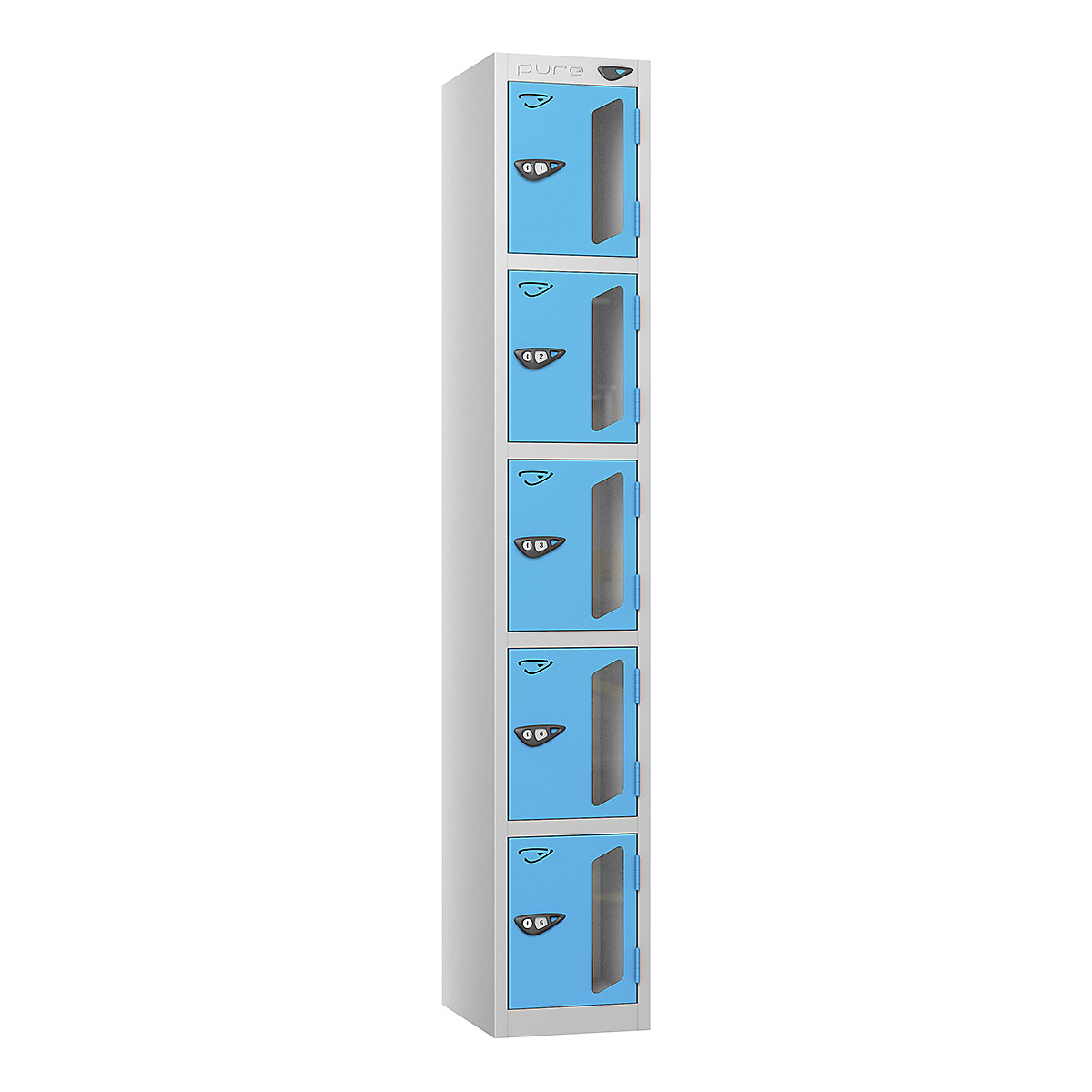 Pure Style Vision Panel Lockers | Pearl Silver Bioshell | Carbon Zero Manufactured