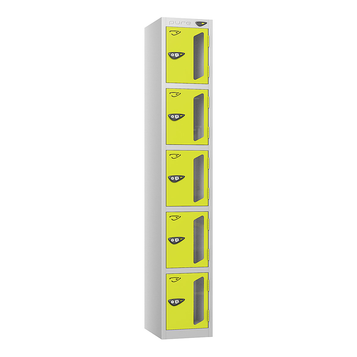 Pure Style Vision Panel Lockers | Pearl Silver Bioshell | Carbon Zero Manufactured