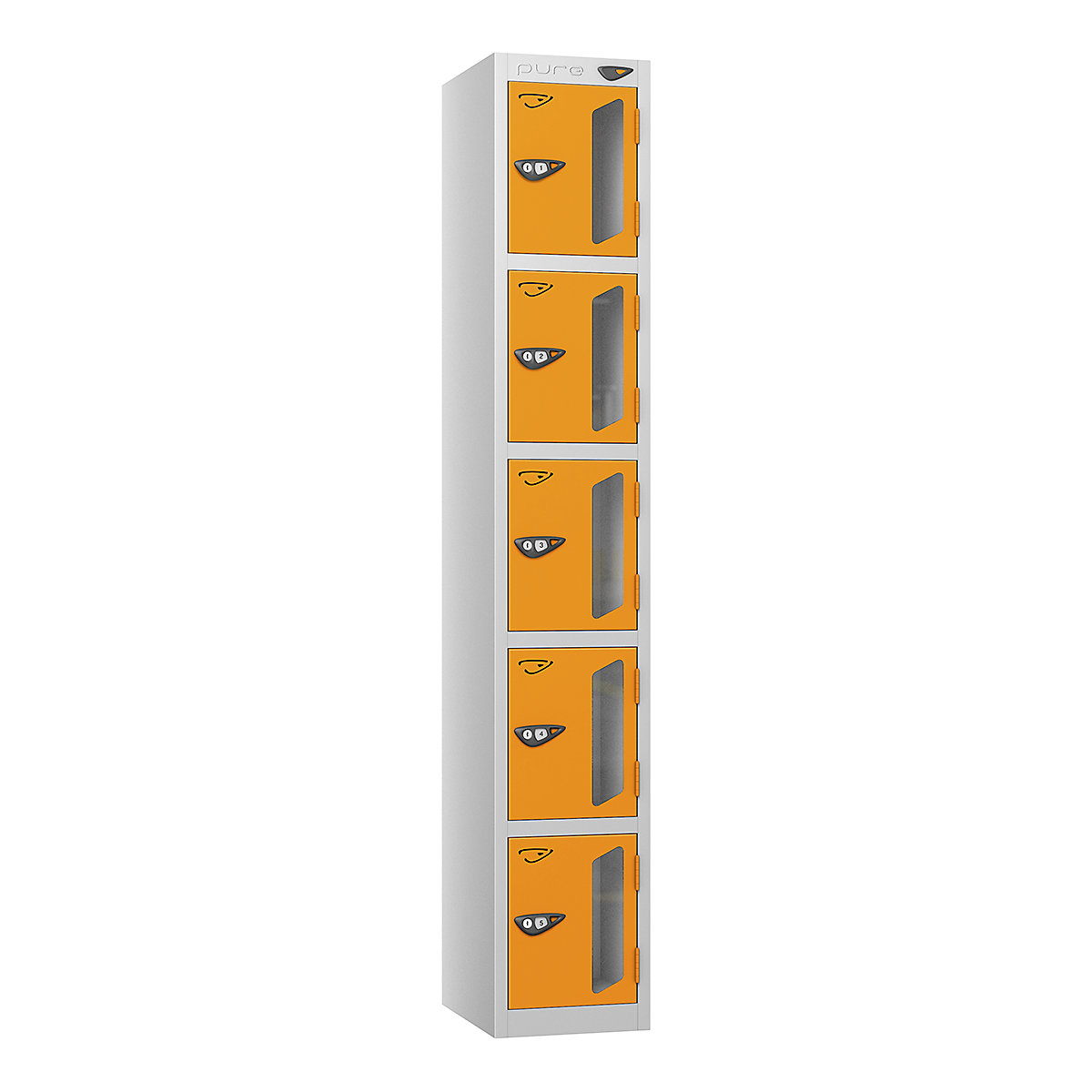 Pure Style Vision Panel Lockers | Pearl Silver Bioshell | Carbon Zero Manufactured