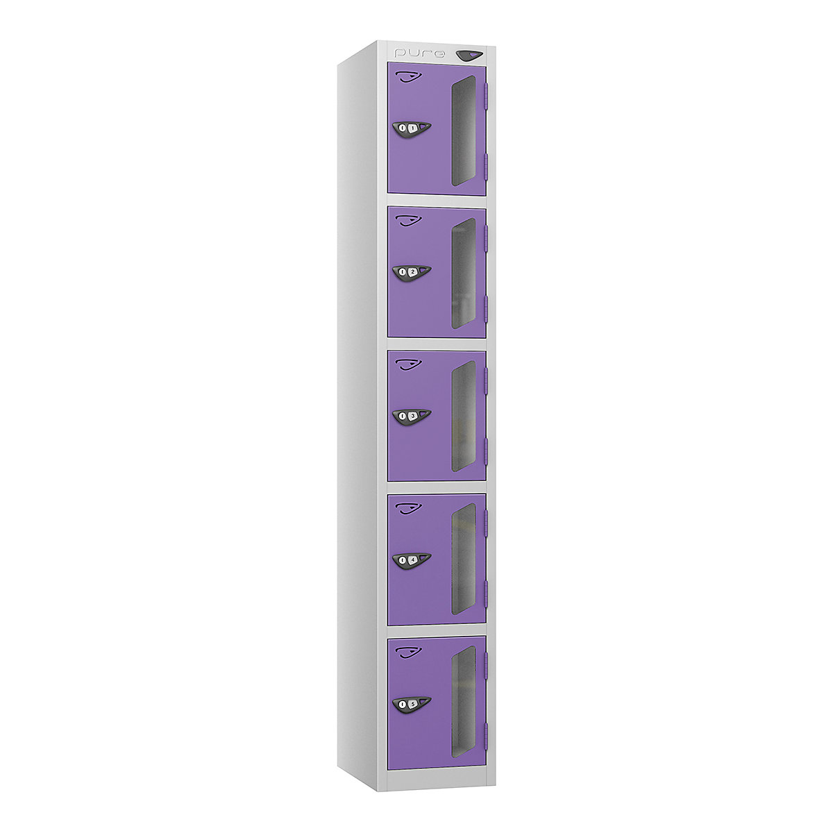 Pure Style Vision Panel Lockers | Pearl Silver Bioshell | Carbon Zero Manufactured (Product illustration 7)-6