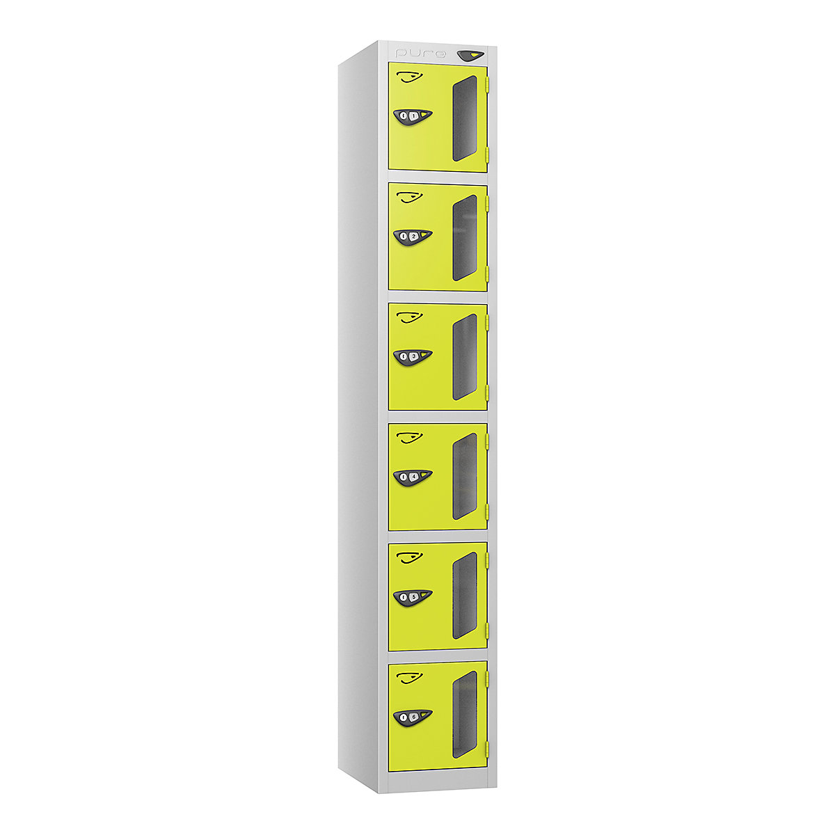 Pure Style Vision Panel Lockers | Pearl Silver Bioshell | Carbon Zero Manufactured