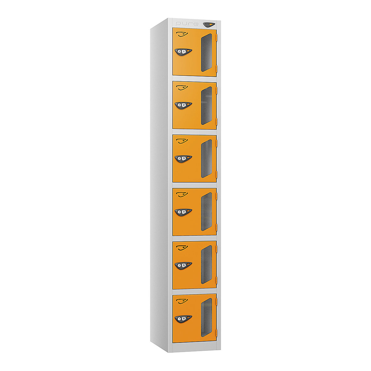 Pure Style Vision Panel Lockers | Pearl Silver Bioshell | Carbon Zero Manufactured